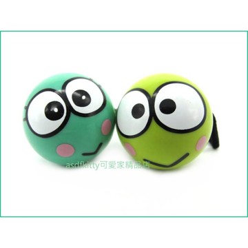 asdfkitty*彈性圈疲乏.接口生鏽-大眼蛙球球彈力髮束/髮飾/髮圈-2007年出品-日本正版商品