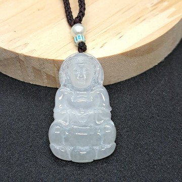 冰種翡翠觀音菩薩項鍊 | 天然緬甸玉翡翠A貨 | 送禮