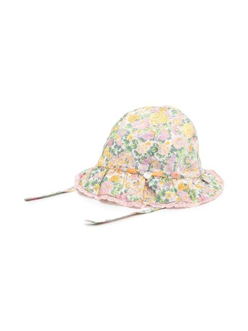 Tartine Et Chocolat - floral-print cotton sun hat - kids - Cotton - 46 cm - Pink