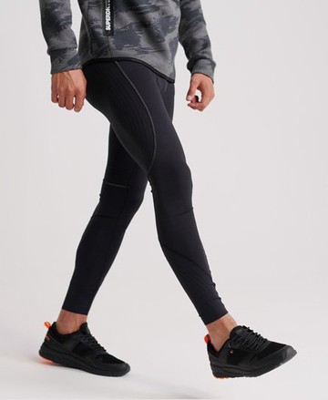 Superdry Men's Men's Performance Flock Compression Legging Black - Size: XL
