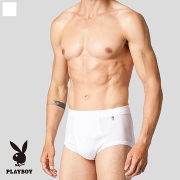 【PLAYBOY】輕柔透氣羅紋三角褲