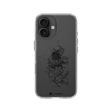 iPhone 16 Clear Case（相機按鈕） 透明 - Kerby Rosanes - 犀牛 - 黑