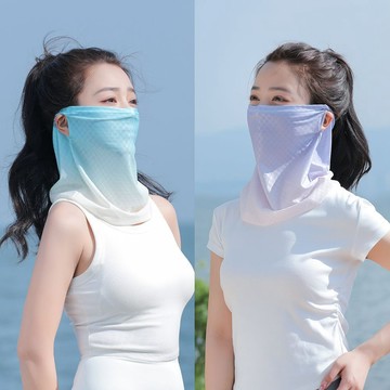 ✈速出貨🔥新款防曬面罩女夏透氣防曬臉罩冰絲戶外騎行口罩面罩防紫外線戶外zq7a