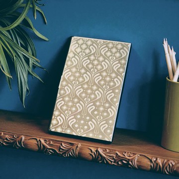 不鏽鋼草花紋飾名片盒