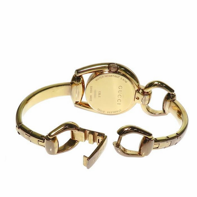 GUCCI ホースビットウォッチ レディース バングル 腕時計 ゴールド