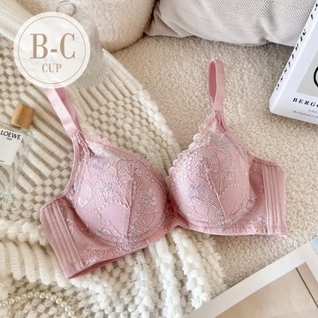 伊黛爾【集中爆乳】軟鋼圈 收副乳 小胸內衣 下厚上薄 服貼胸型 機能內衣 女內衣(B-C杯)#9809