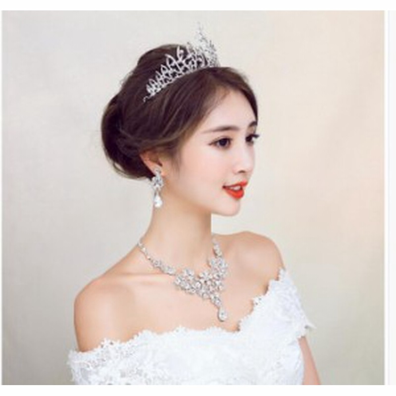 激安 ネックレス3点セット アクセサリーセット 結婚式 ウエディング小物 ラインストーン ティアラ ネックレス イヤリング 演出会 通販 Lineポイント最大3 0 Get Lineショッピング