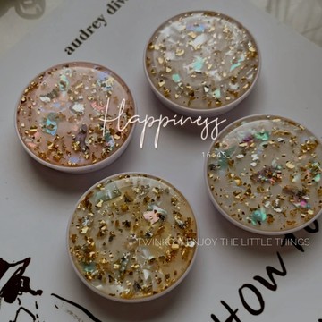 Twinko💗[PH189][PH131][PH160]獨家款*Happiness絕美貝殼金箔手機氣囊支架/指環架/磁吸