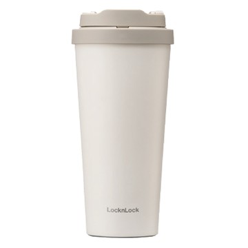 樂扣彈跳316不鏽鋼咖啡杯550ml-白