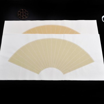 20張/袋 四開粉彩扇面扇形宣紙33*69CM 宣紙扇形扇面粉彩宣紙半生熟