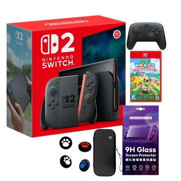 Nintendo Switch 2 主機 (台灣公司貨)+集合啦！動物森友會 中文版+Pro 控制器