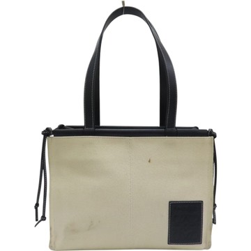 【二手名牌BRAND OFF】LOEWE 羅威 白色 帆布 Cushion Tote 肩背包