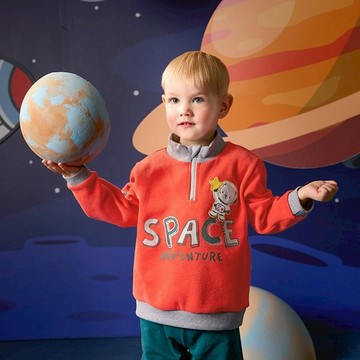 太空漫遊高領長袖T恤