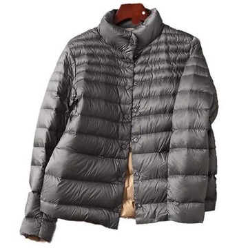 【米蘭精品】現貨+預購 頂級真羽絨外套90%鴨絨羽絨衣秋冬外套保暖上衣大碼休閒女裝-立領女外套3色74mr4