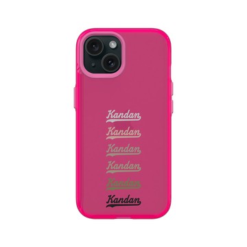iPhone 15 Clear 粉漾桃 - KID - KANDAN 美式字型