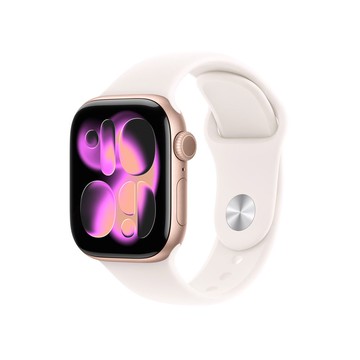 Apple Watch S11 GPS 42mm 玫瑰金色鋁金屬錶殼/淡胭粉色運動錶帶