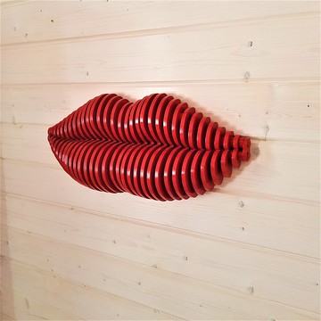 木質 10 毫米牆壁藝術家居裝飾參數面板嘴唇 3D 現代牆壁藝術