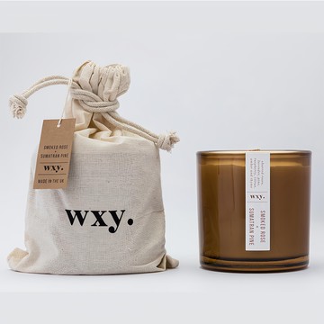 wxy. Amber 蠟燭  煙燻玫瑰 + 蘇門答臘松  350g  1個