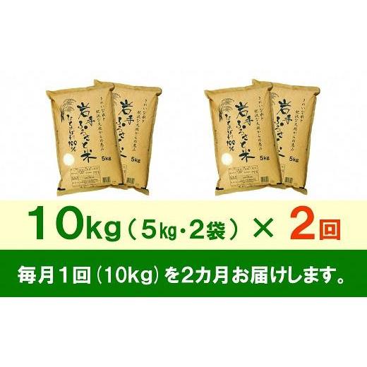 ふるさと納税 岩手県 奥州市 ☆全2回定期便☆ 岩手ふるさと米 10kg(5kg×2)×2ヶ月 一等米ひとめぼれ 令和5年産 新米  東北有数のお米の産地 岩手県奥州市産