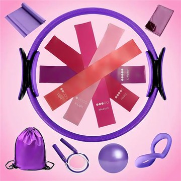 12 件套瑜伽環套裝包括14 英寸瑜伽環瑜伽球健身套裝跨境新品爆款