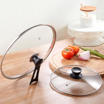 鍋蓋鋼化玻璃鍋蓋炒鍋炒菜蒸鍋家用大小通用把手18cm20cm透明蓋子