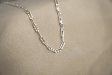 基礎方形粗項鍊-大 SV925 迴紋針鍊 男鍊