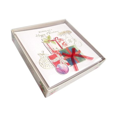 (8折優惠)立體禮物盒 耶誕盒卡5入 Ling Design-卡片 聖誕系列