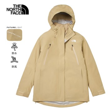 The North Face北面女款卡其色FUTURELIGHT防水納米殼羽絨內裡三合一外套｜8EQQLK5