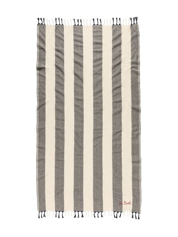 MC2 Saint Barth Kids - Fouta striped beach towel - kids - Cotton - One Size - Neutrals