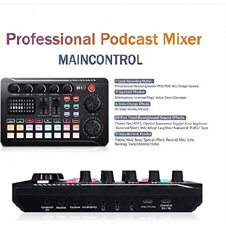 Podcast Equipment Bundle, SINWE Condenser Microphone with Tripod Stand and Professional Audio Mixer for Studio Recording Vocals, Voice Overs, Streamin