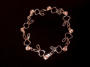 Winwing金屬線編織手鍊-【小兔子】