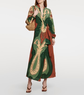 Johanna Ortiz Printed maxi wrap dress
