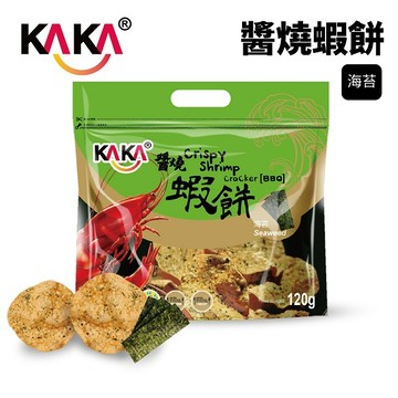KAKA 醬燒蝦餅 120g 海苔 ❘ 台南蝦餅  伴手禮  安平  零食