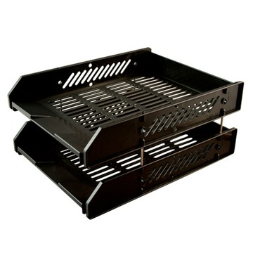 龍和Long-HO二層鐵支公文架/DR-421/黑