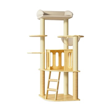 毛皇上 貓跳台 ZM12 原木M  原木色  1個