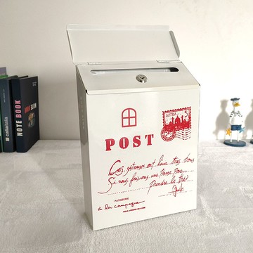 {台灣公司 可開發票 快速出貨}  鐵皮信箱郵箱室外信報箱掛墻戶外帶鎖心語信箱