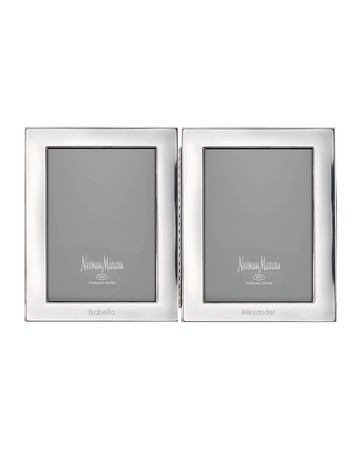 Tiffany Plain Hinged Double Personalized Frame, 4" x 6"