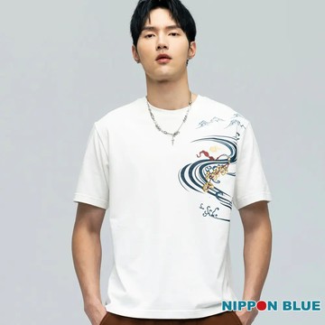 【BLUE WAY】金標馬年畫框藝術短TEE(白)