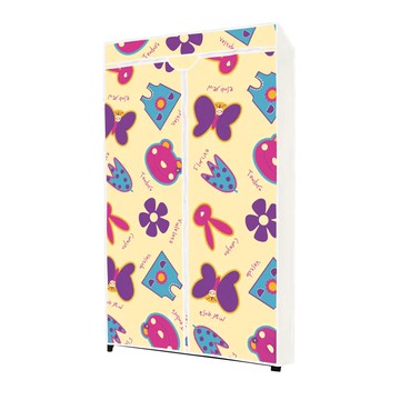 三和牌 黃花DIY收納套管衣櫥組/塑膠衣櫥 LTP-1型  90cm  黃色 + 紫色 + 藍色