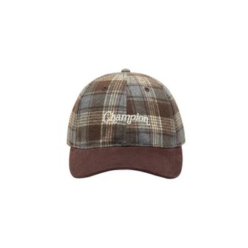 Champion 官方直營 中性 - RETRO CAMPUS 格紋刺繡棒球帽 -格紋 （U5CACCU26N7）