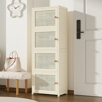 免運/可開發票 奶油風鞋柜家用門口一體靠墻鞋子收納柜非實木小窄鞋架子出租屋用 公司貨最低價 快速出貨