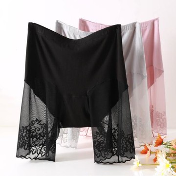 夏季大碼胖mm安全褲女薄款200斤加肥五分褲防走光不卷邊內褲二合