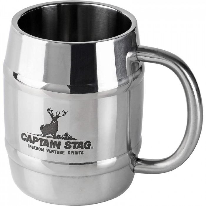 CAPTAIN STAG キャプテンスタッグ ダブルステン樽型マグカップ420ml UH-0039