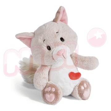 【NICI】49411_50cm 福福愛心貓坐姿玩偶