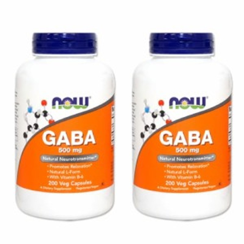 2個セット　LINEショッピング　GABA（ギャバ）500mg　200粒　NOW　Foods（ナウフーズ）　通販　LINEポイント最大1.0%GET