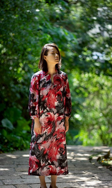 木葉秋聲_星型立領洋裝