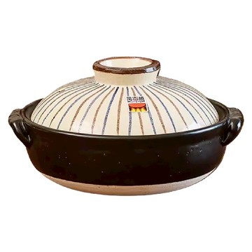 吳須十草系列 6號土鍋/湯鍋 (900ml) 日本陶瓷 日本製造 一人用  17.9cm  米色  1個