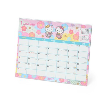 真愛日本 預購 凱蒂貓 kitty 2027年 日本製 立式桌曆 桌曆 月曆 行事曆 文具