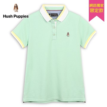 Hush Puppies POLO衫 女裝經典配色刺繡狗POLO衫