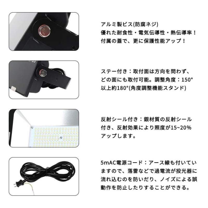 80wled投光器 薄型led投光器 800w水銀灯相当 ハイパワー IP65防水 倉庫